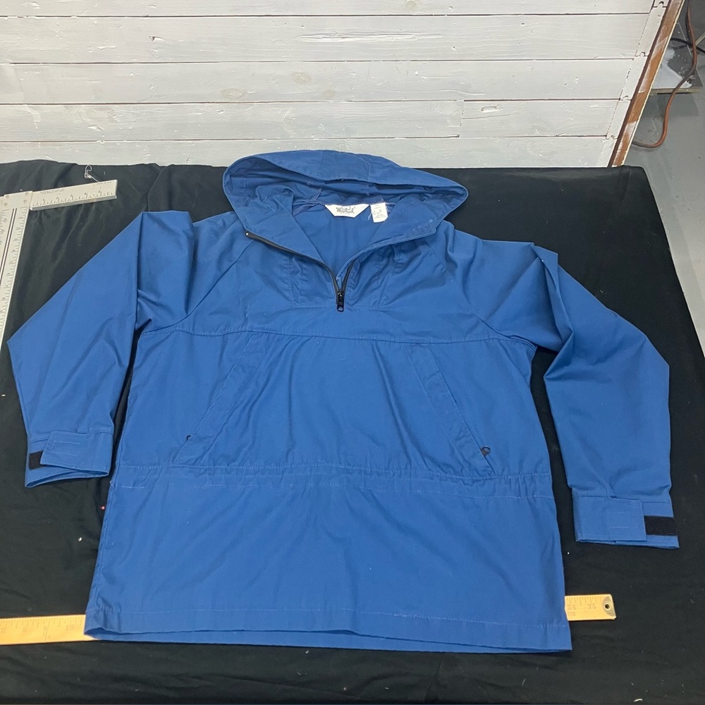 Vintage Woolrich Blue Hooded Pullover Jacket